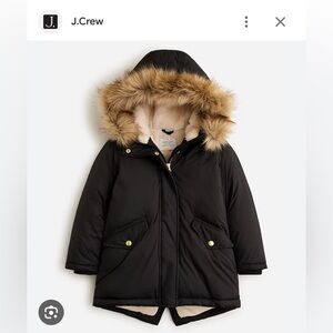 J. CREW Girls' fishtail parka, great used condition, size 10
